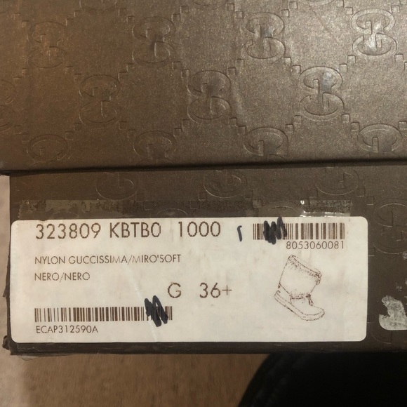 AUTHENTIC NYLON GUCCI GUCCISSIMA MIRO’SOFT NERO/NERO BOOTS - Picture 12 of 12